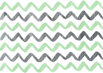 Watercolor stripes background, chevron.