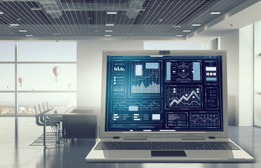 Average sales report . Mixed media