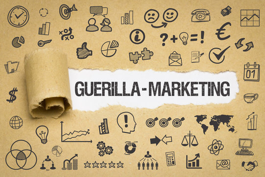 Guerilla-Marketing / Papier mit Symbole