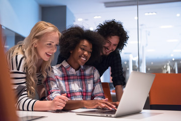 Multiethnic startup business team on meeting