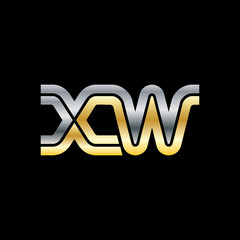 Initial Letter XW Linked Design Logo