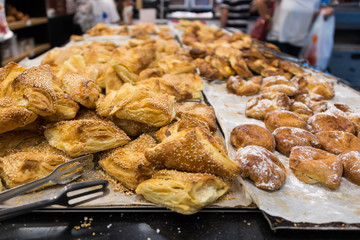 Inside a bakery