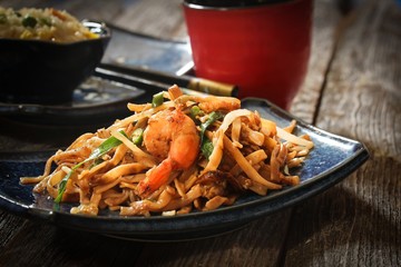 Malaysian Char Kway Teow / Fried  Flat rice noodles with shrimp