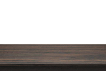 Wood Table Top On Isolated White Background