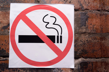 Forbidden smoking sign