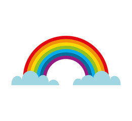 cute rainbow isolated icon vector illustration design