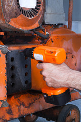 repairman at work during maintenance work