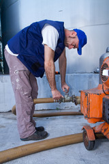 repairman at work during maintenance work