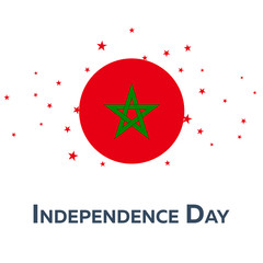 Independence day of Morocco. Patriotic Banner. Vector illustration.