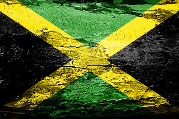 Jamaica flag with grunge texture