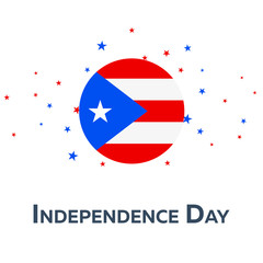 Independence day of Puerto Rico. Patriotic Banner. Vector illustration.