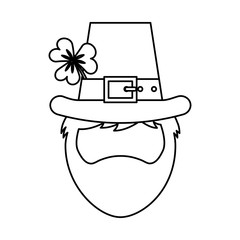 leprechaun irish character icon vector illustration design