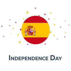 Obraz premium Independence day of Spain. Patriotic Banner. Vector illustration.