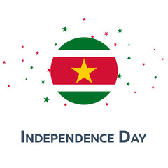 Independence day of Suriname. Patriotic Banner. Vector illustration.