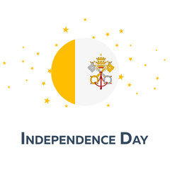 Independence day of Vatican City. Patriotic Banner. Vector illustration.