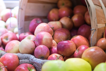 Red apples background