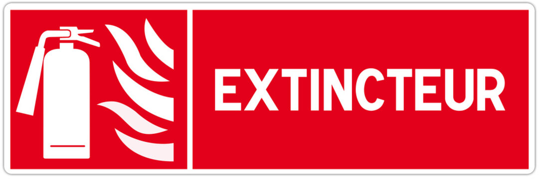 Panneau de signalisation : extincteur
