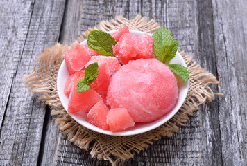 Watermelon sorbet