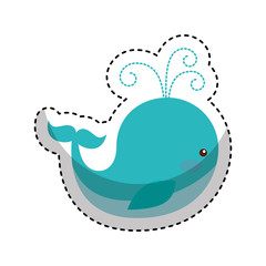 cute whale toy isolated icon vector illustration design