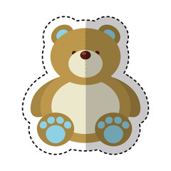 bear teddy toy isolated icon vector illustration design