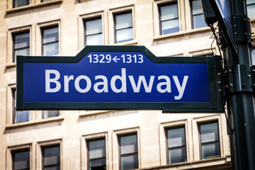 Obraz premium Broadway Street Sign in Manhattan, New York City NYC