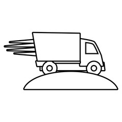 truck delivery service icon vector illustration design