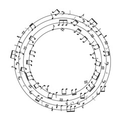 music notes isolated icon vector illustration design