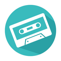 Obraz premium cassette old music icon vector illustration design