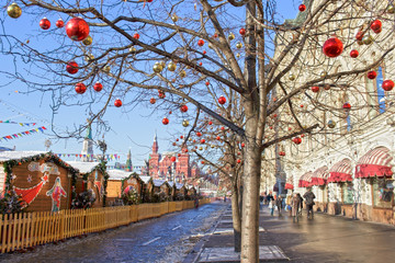 New year and Christmas in Moscow
