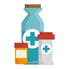 Obraz premium medicine bottle isolated icon vector illustration design