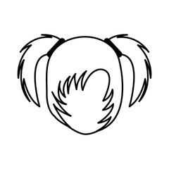 young woman avatar character vector illustration design