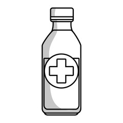 medicine bottle isolated icon vector illustration design