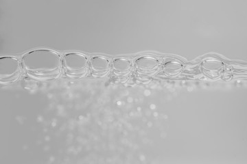 Gray tone of wave and bubbles