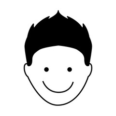 young man avatar character vector illustration design