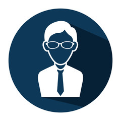 businessman character avatar icon vector illustration design