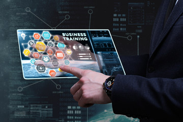 Business, Technology, Internet and network concept. Young busine © Egor