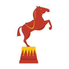 circus horse entertainment icon vector illustration design