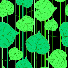 spring Pattern with leaves and stripes2-01