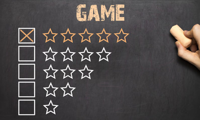 Best game five golden stars.Chalkboard