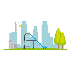 Neighborhood playground place icon vector illustration design