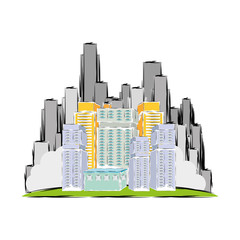 cityscape buildings skyline icon vector illustration design