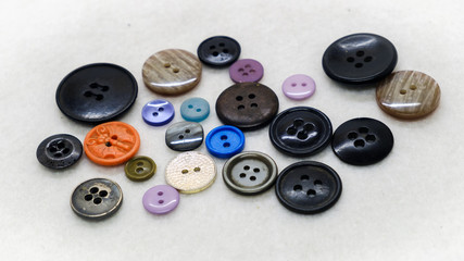 different colored sewing buttons