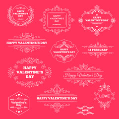 Happy Valentines Day Vintage Ornament Labels