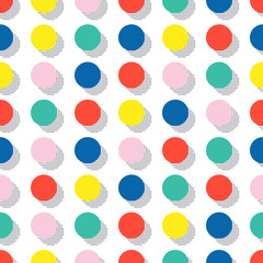 Retro memphis geometric line shapes seamless patterns. Hipster fashion 80-90s. Abstract jumble textures. Circle, round, dot. Memphis style for printing, website, design, poster.