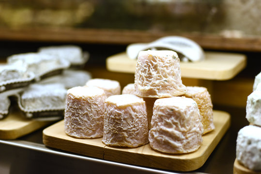 Assorted whole cheeses 
