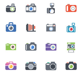 camera icon set