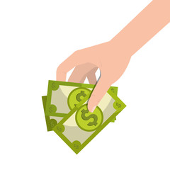 person with bill money isolated icon vector illustration design