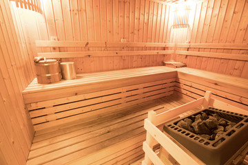 empty sauna room