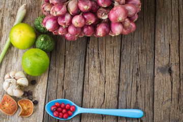 Thai food ingredients
