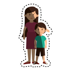 happy family member character vector illustration design